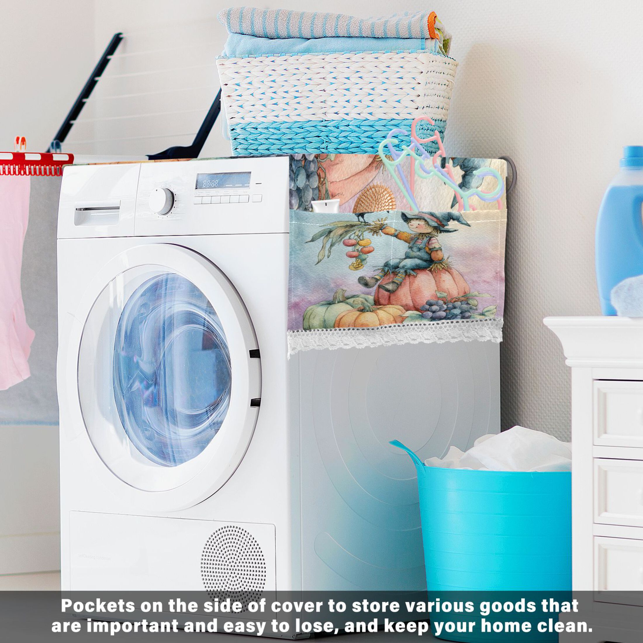 DEIARA Scarecrow Washing Machine Cloth Dryer Refrigerator Top Cover Protective Non-Slip Mat For Kitchen Laundry