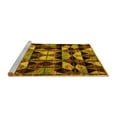 thumbnail image 2 of Ahgly Company Machine Washable Indoor Square Oriental Yellow Modern Area Rugs, 8' Square, 2 of 4