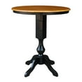 thumbnail image 1 of International Concepts K57-36RT-11P-2 40,9 x 36 Po Table de Bar sur Socle Ronde - Noir et Cerise, 1 of 1