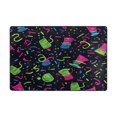 thumbnail image 3 of Colorful Party Theme Design Soft Polyester Area Rug 36''x24'', Non Slip, Memory Foam, Water Absorbent, 3 of 7