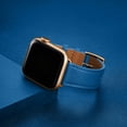 thumbnail image 5 of WFEAGL Genuine Leather Business Replacement Apple Watch Bands 38mm 40mm 41mm Blue/Gold, 5 of 8