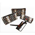 thumbnail image 3 of Juego de 3 bolsas organizadoras de maquillaje, bolsa grande portátil para cosméticos, soporte para brochas de viaje, bolso de PU con cremallera dorada, estuche de almacenamiento para, 3 of 3