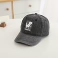 thumbnail image 2 of Summer Hats for Baby Boys and Girls Baby Boys and Girls' Distressed Denim Dinosaur Print Baseball Cap | UPF 50+ Sun Protetion Hat for Boys & Girls &Black 2-8 Years, 2 of 4