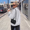 thumbnail image 4 of SUNBS Half Button Pullover Sweatshirt for Women Fall Oversized Casual Fleece Tops with Stand Collar, 4 of 9