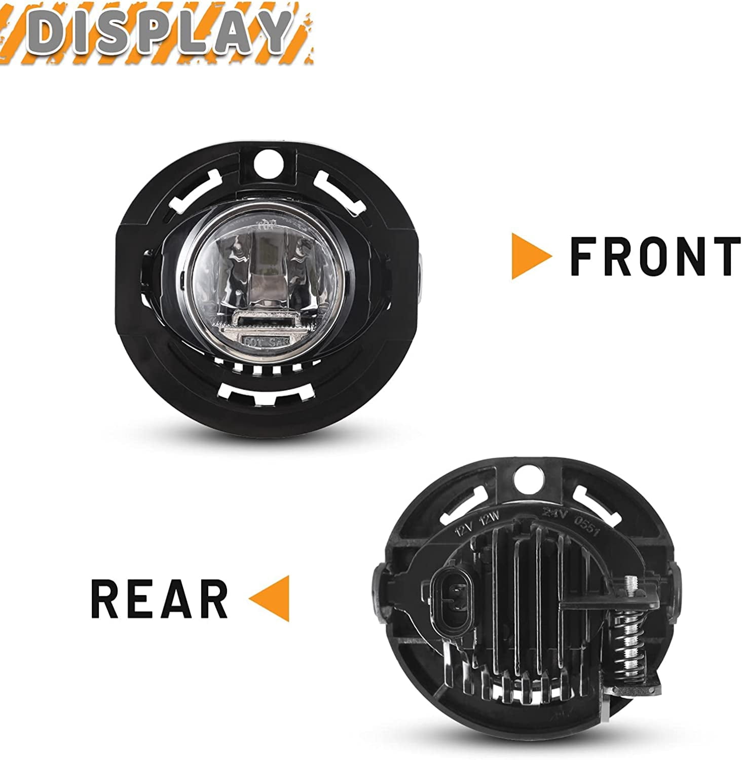 LED Fog Lights Assembly For JEEP GRAND CHEROKEE 2014-2016/DODGE CHARGER 2015-2019/CHRYSLER 300 2015-2019/CHRYSLER PACIFICA 2017-2020