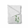 thumbnail image 2 of Anemone Flower Soft Flannel Fleece Throw Blanket, Round Composition with Flourishing Fresh Bedding Plants and Stems, Cozy Plush for Indoor and Outdoor Use, 50" x 70", Green Peach Black, by Ambesonne, 2 of 6