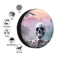 thumbnail image 4 of Pofeuu Mist Sunflower Skull Print Spare Tire Wheel Cover for Car Truck SUV Camper Universal Fit Spare Tire Cover RV Spare Tire Covers-15 inch, 4 of 6
