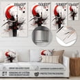 thumbnail image 4 of Designart "Multifaceted Whirls Red Black Fusion" Cubism Metal Wall Decor, 4 of 5