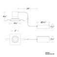thumbnail image 4 of WAC Lighting Patriot 3" 1-Light LED 5-CCT Square Aluminum Recessed Kit in White, 4 of 4