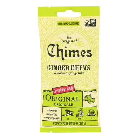 Chimes Original Ginger Chews 1.5 Oz Bag - Pack of 12