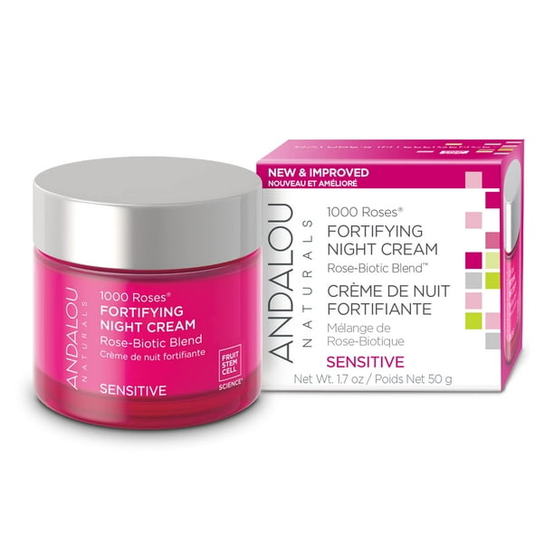 Crema de noche Andalou Naturals 1000 ROSES® Fortificante 30 ml