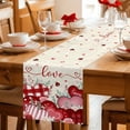 thumbnail image 5 of Pink Valentines Table Runner - 90 Inch Long Vintage Love Heart Eucalyptus Botanical Cotton and Linen Blended Dress Scarves Farmhouse Table Runner for Kitchen Dining, Coffee Table, 13" x 90", 5 of 8