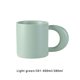 thumbnail image 3 of Inteprter Taza de café de cerámica reutilizable para el hogar, oficina, dormitorio, bebida, té de la leche, taza de desayuno, reutilizable con asa, para Teteras Verde Inteprter HA081206-02, 3 of 6