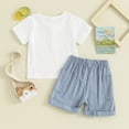 thumbnail image 3 of Bagilaanoe 2pcs Toddler Baby Boy Shorts Set Short Sleeve T Shirt Tops + Shorts 6M 12M 18M 24M 3T Kids Casual Summer Clothes, 3 of 8