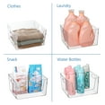 thumbnail image 2 of Mainstays Clear Glossy Plastic Open Front Organizer Bin , Single Size Organizer Bin, Adult Size, 2 of 5