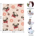 thumbnail image 4 of Pug and Donut Blanket,Comfortable Soft Flannel Throw Blanket,All Season,Warm Lightweight Blankets for Sofa Bed Couch Living Room Chair,30"x40"(80x100cm), 4 of 4