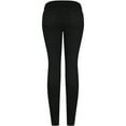 thumbnail image 2 of 2Luver, Women's, Stretchy 5 Pocket Destroyed Ripped Black Skinny Jeans, Black, 5, 2 of 2