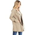 thumbnail image 2 of Love Tree Women's Juniors Hooded Lightweight Parka Jacket (Khaki, M), 2 of 2