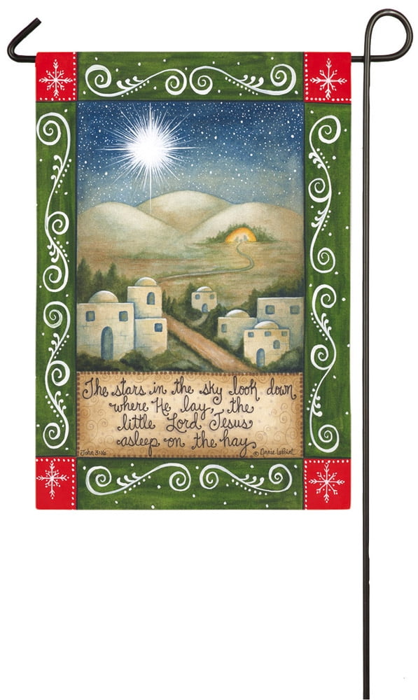 Evergreen Garden Flag - Suede, Love Was Born