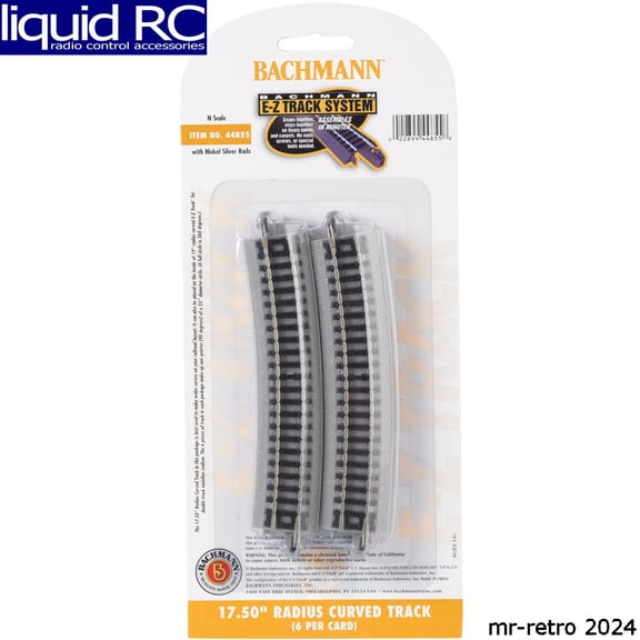 Bachmann 44855 N Scale 17.50" Radius Curved Track