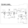 thumbnail image 2 of Fauceture FSC4688NDL Robinet de Lavabo à Large Diffusion de 8 Po avec Pop-Up, Nickel Brossé, 2 of 2