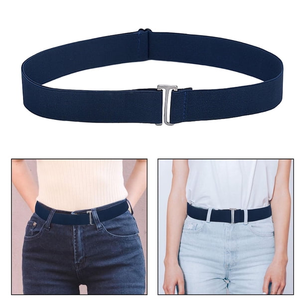 Cinturón Elástico Sin Hebilla Para Mujeres/hombres Invisible, Con