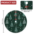 thumbnail image 2 of Christmas Tree Skirt,Dark Green Christmas Tree Pattern Christmas Tree Decor with Red Ribbon Ties,Round Shape,Christmas Decorations for Home 48"x48", 2 of 7