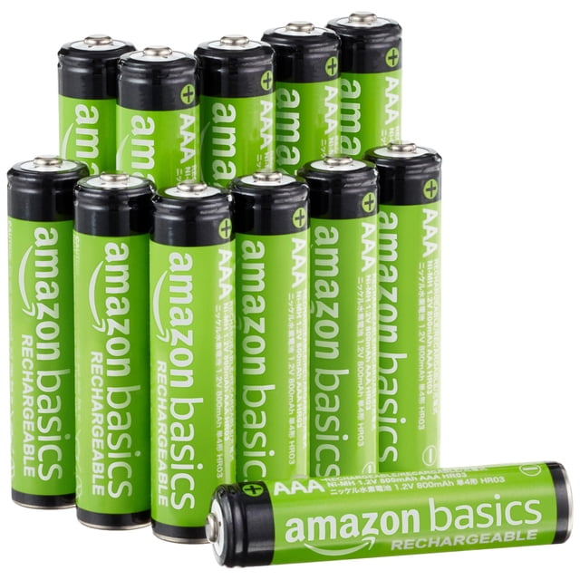 Pilas recargables Amazon Basics AAA NiMH 800 mAh x12 Amazon Basics NA
