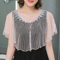 thumbnail image 3 of CherryHome Lady Breathable Shawl Sequin Short Shawl Lady Breathable amp Lightweight Summer Wrap Women Soft Shawl, 3 of 8