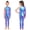 Blue, variant on iiniim Girls Shiny Metallic Unitard One Shoulder Long Sleeve One Piece Bodysuit Performance Dancewear Red 6