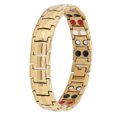 thumbnail image 2 of Pulsera magnética de moda para hombres, alivio de la fatiga, Reduce el dolor, cuidado saludable, pulsera magnética dorada, 2 of 10