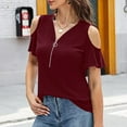 thumbnail image 6 of ChaoHeng Summer Blouses Plus Size Fashion Women Short Sleeve Garment Comfortable Breathable V-Neck Blouses Tops,Deals up to 50% off, 6 of 8