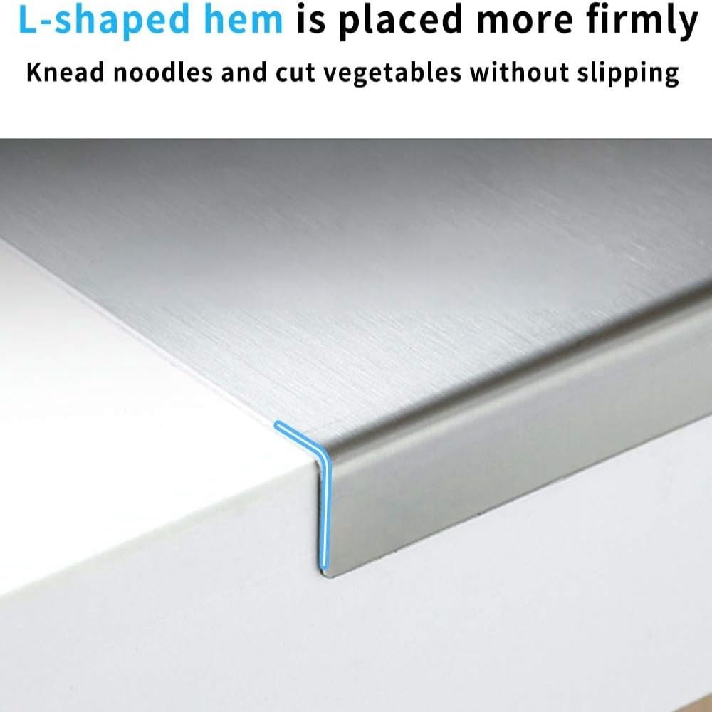 Stainless Steel Cutting Board for Kitchen, Large 304 Chopping Boards, Suitable for Meat Vegetables Bread and Baking, Kitchen Accessories