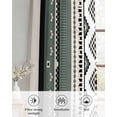 thumbnail image 6 of Sage Green Boho Sheer Curtains 45 Inch Length 2 Panels Set for Living Room/Bedroom, Vintage Ethnic Tribe Retro Abstract Art Kitchen Curtains Grommet Semi-Sheer Curtains Window Treatments 42"x45"x2, 6 of 7