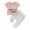 Pink, variant on Bagilaanoe 2pcs Toddler Baby Easter Outfits Girl Pants Set Rabbit Short Sleeve T-Shirts Tops Sweatpants 6M 12M 18M 24M 3T Kids Casual Clothes