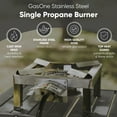 thumbnail image 2 of GasOne High Pressure Single Propane Stainless Steel Burner - Outdoor Cooking with Heat Shield and Guard – Propane Burner Head for Camping, Tailgating, Seafood Boil, Home Brewing - Patent Pending, 2 of 7