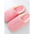 thumbnail image 3 of Soft Cotton Bedroom Slippers For Women, Closed Toe Indoor House Slippers with Non-Slip Sole, 3 of 7