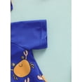 thumbnail image 6 of Qmyliery Toddler Boys Rash Guard Swimsuit Crab Print Short Sleeve Mock Neck Zip Bathing Suit with Swim Cap 3 6 12 18 24 Months 3 Years, 6 of 8