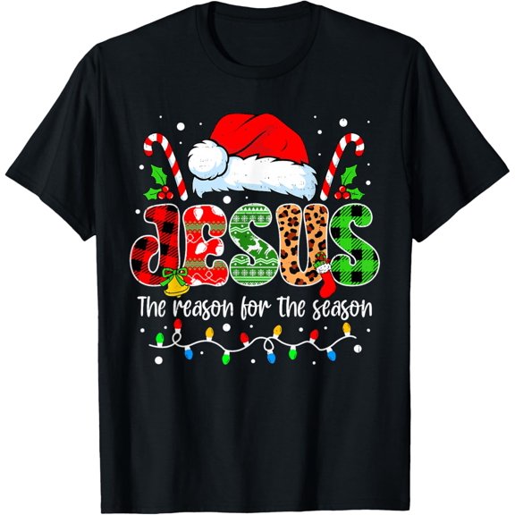 Christmas Jesus Reason Season Xmas Christian Faith Religious T-Shirt- American fashion hot selling casual retro high quality 100% cotton T-shirt 1 piece