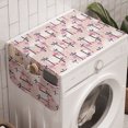 thumbnail image 1 of Asian Washing Machine Organizer, Dim Sum and Bamboo Motifs Traditional Chinese Food Lantern and Plants, Anti-slip Fabric Top Cover for Washer and Dryer, Pale Salmon and Multicolor, by Ambesonne, 1 of 1