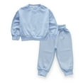 thumbnail image 2 of LYMAYTER Baby Toddler Solid Color Sweatshirt Outfits for Boys Girls 2PCS Spring Fall Long Sleeve Sweatsuit Jogger Pants Set Kids Casual Active Tracksuit 1-10Y, 2 of 10