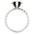 thumbnail image 4 of Solitaire Engagement Ring for Women - 2ct Natural Onyx in 18K White Gold Promise Ring, 4 of 6