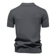 thumbnail image 3 of WOLLED Men's Casual Textured Knit Tee V-neck Short Sleeve T-shirt Quick-Dry Knitwear, 3 of 8