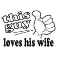 thumbnail image 3 of CafePress - This Guy Loves His Wife Men's Light Pajamas - Men's Light Loose Fit Cotton Pajama Set, 3 of 7