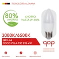 thumbnail image 3 of Qop Foco Led Vela 4w E26 3000k/6500k Paquete De 10pz, 3 of 3