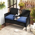 thumbnail image 4 of Costway Causeuse de Patio avec Table Intégrée Coussins Doux et Dessus de Table en Verre Trempé, 4 of 10