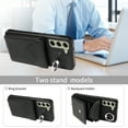 thumbnail image 5 of Dteck Crossbody Wallet Case for Samsung Galaxy S21 FE 5G, Card Holder Phone Case with Ring Stand, Premium PU Leather Protective Case with Removable Shoulder Strap for Galaxy S21 FE,Black, 5 of 10