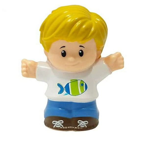 Replacement Part for Little People Songs and Sounds Camper Playset - DFV78 ~ Replacement Little Boy Eddie Figure with White Shirt with Fish Print
