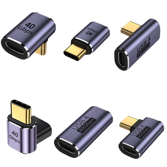 Set of 6pcs USB4 Type C Conversion Adapters USB C Converter Support 100W Charging