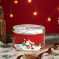 thumbnail image 6 of Christmas Cookie Tins for Gift Giving, Holiday Cookie Containers, Round Christmas Baking & Treat Storing Patisseries, Biscuits, Snack, Chocolate, Metal Candy Box Empty, Santa Claus, Snowflake, Red, 6 of 7